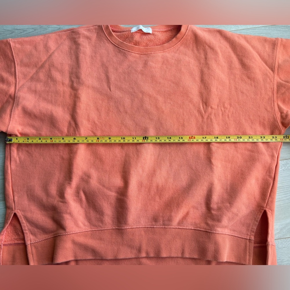 OAK & FORT | Bright Orange Cropped Sweatshirt - Picture 6 of 8